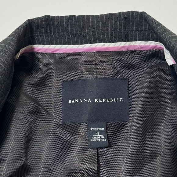 Banana Republic Gray Striped Blazer - Picture 5 of 8
